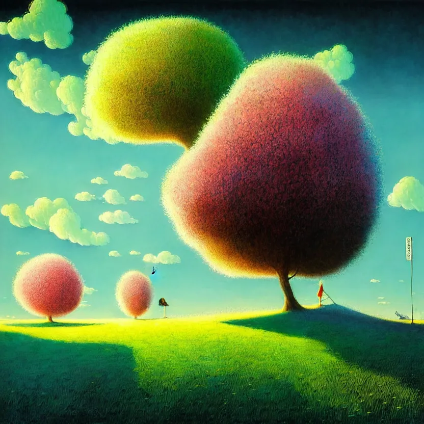 Image similar to tule tree, white sea cloud, summer morning, very coherent and colorful high contrast, art by! gediminas pranckevicius! geof darrow, pastel color, volumetric lighting, cinematic, floralpunk screen printing woodblock, dark shadows, hard lighting, stippling art