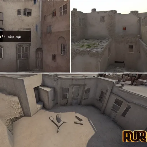 Image similar to dust 2 in real life