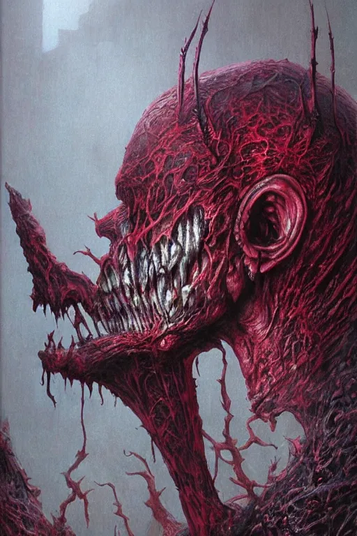 Prompt: portrait of red crimson thanos brock lesnar scarlet king spawn skull mask by hr giger, zdzisław beksinski, luis royo and wayne barlowe as a diablo, resident evil, dark souls, bloodborne monster