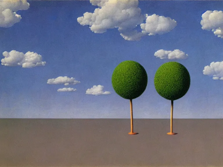 Image similar to persistance of memory, painting by rene magritte, high detail, high resolution