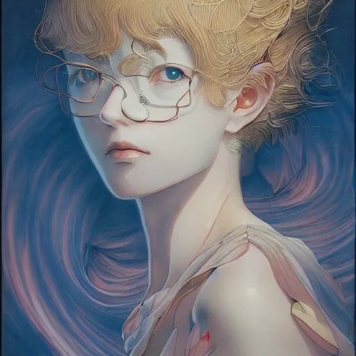 Image similar to prompt : magestic portrait soft light painted by james jean and katsuhiro otomo, inspired by evangeleon anime, smooth face feature, intricate oil painting, high detail illustration, sharp high detail, manga and anime 1 9 9 0