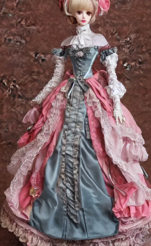 Prompt: dollfie in baroque dress
