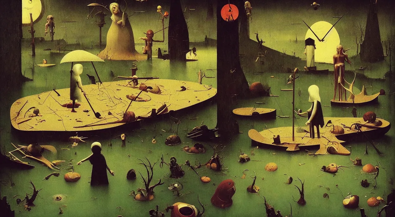 Prompt: single flooded simple!! ritual doll anatomy, very coherent and colorful high contrast masterpiece by norman rockwell franz sedlacek hieronymus bosch dean ellis simon stalenhag rene magritte gediminas pranckevicius, dark shadows, sunny day, hard lighting