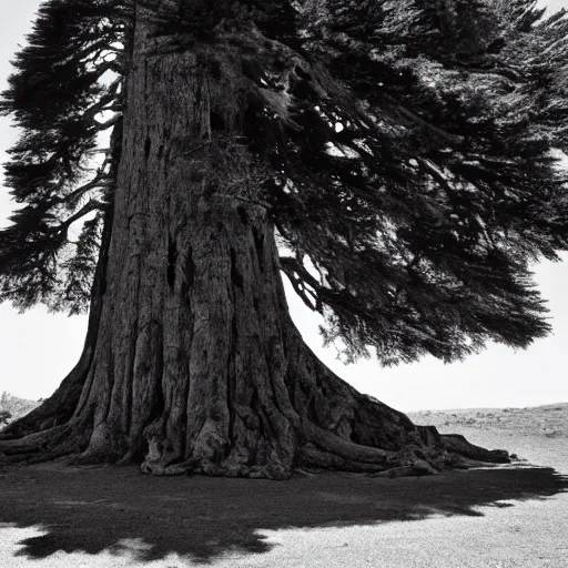 Image similar to photograph of cedar of lebanon shaped like masculine strong man, photography