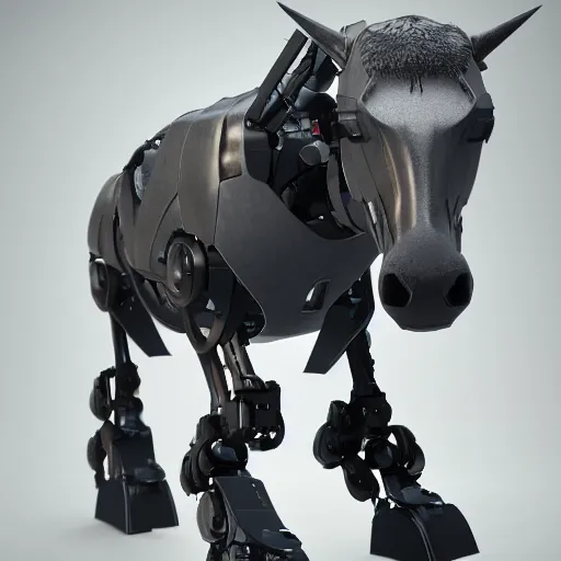 Image similar to a robot similar to a horse, octane render, photorealistic, octane render
