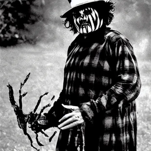 Prompt: jack black as freddy krueger, horror, vintage photo