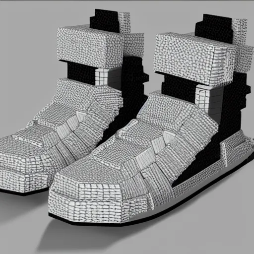 Prompt: balenciaga sneakers in minecraft, highly detailed, rim light, art, cinematic lighting, very coherent, hyper realism, high detail, 8 k, colorful