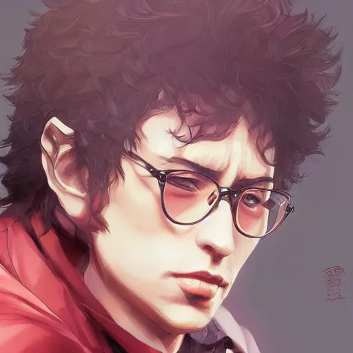 Prompt: anime portrait of bob dylan as a muscular anime boy by stanley artgerm lau, wlop, rossdraws, james jean, andrei riabovitchev, marc simonetti, and sakimichan, trending on artstation
