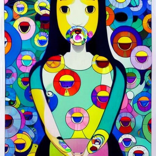 Image similar to a surreal portrait of a girl by takashi murakami