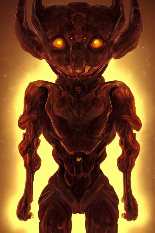 Image similar to a humanoid figure antimatter energy monster, amber eyes, highly detailed, digital art, sharp focus, ambient glow, trending on art station, anime art style