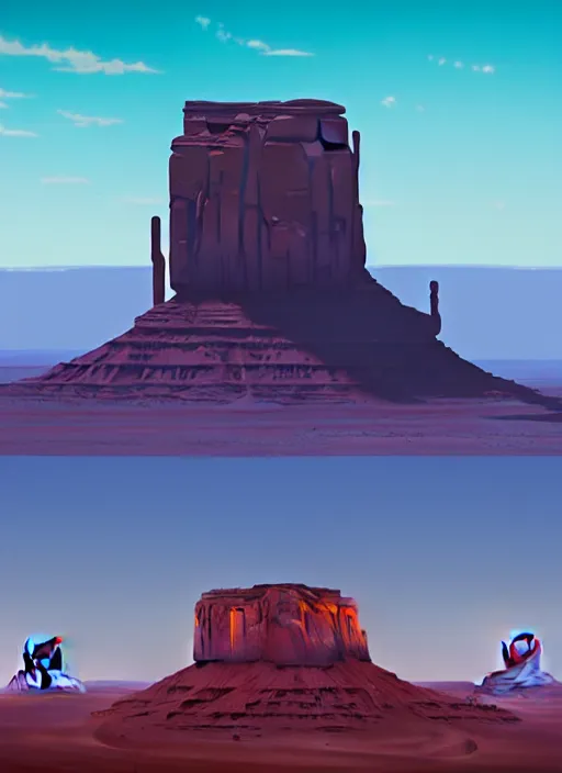 Image similar to texas monument valley, cinematic view, detailed, high detail, trending on artstation, art greg rutkowski