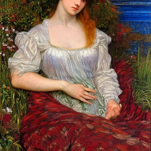 Image similar to breathtaking masterpiece of art, ophelia by william holman hunt, 8 k