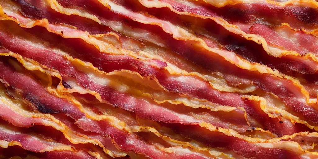 Prompt: the most baconiest bacon that ever baconed so much bacon you can't even comprehend how much bacon there is even more bacon