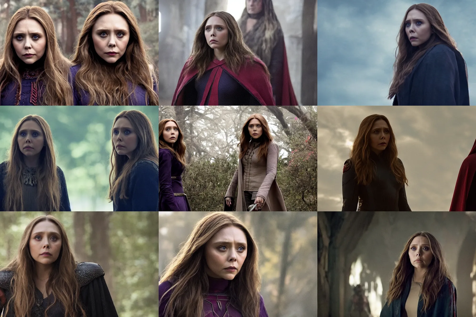 Prompt: elizabeth olsen as raven, movie directed by joss whedon, movie still frame, promotional image, critically acclaimed, top 6 best movie ever imdb list, symmetrical shot, idiosyncratic, relentlessly detailed, cinematic colour palette