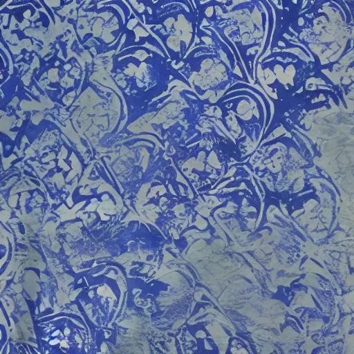 Prompt: indigo batik dyed motif japan boro style