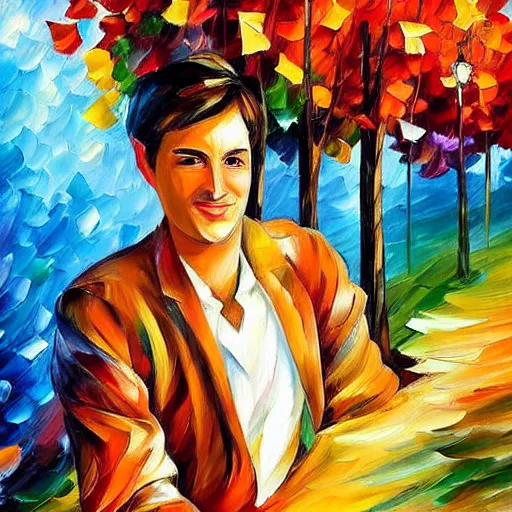 Prompt: a portrait of a character in a scenic environment by Leonid Afremov