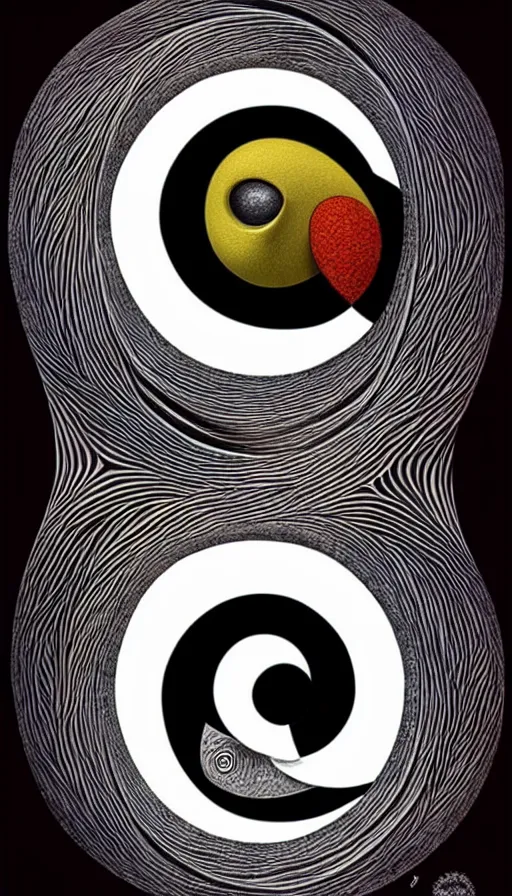 Image similar to Abstract representation of ying Yang concept, by Naoto Hattori