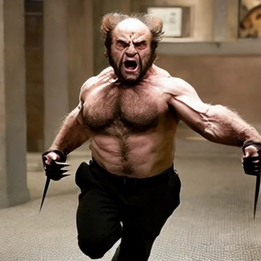 Image similar to danny devito as wolverine in the movie The Wolverine