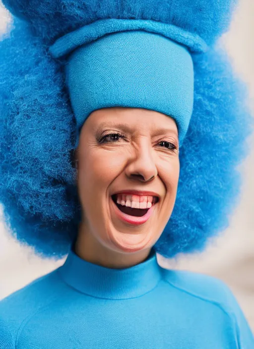 Prompt: portrait photo still of real life marge simpson, 8 k, 8 5 mm, f. 1 4