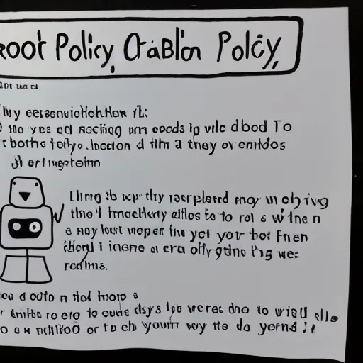 Image similar to robot policy drawn by a 5 year old