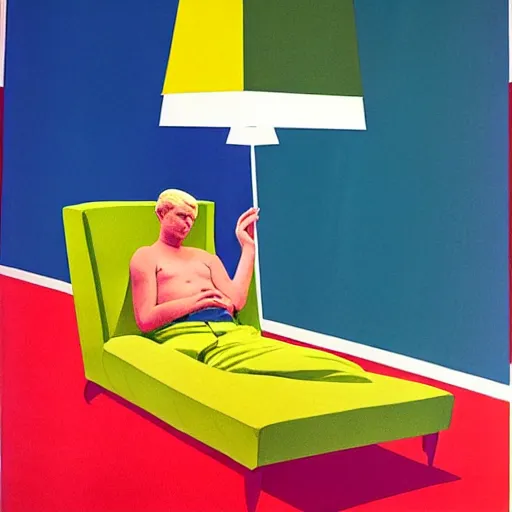 Image similar to Couch Surfing by David Hockney, Andy Shaw, Edward Hopper, 1968, exhibition catalog