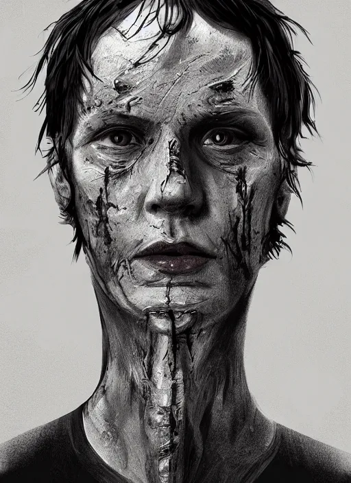 Image similar to portrait of a Serial Killer, detailed digital art, trending on Artstation