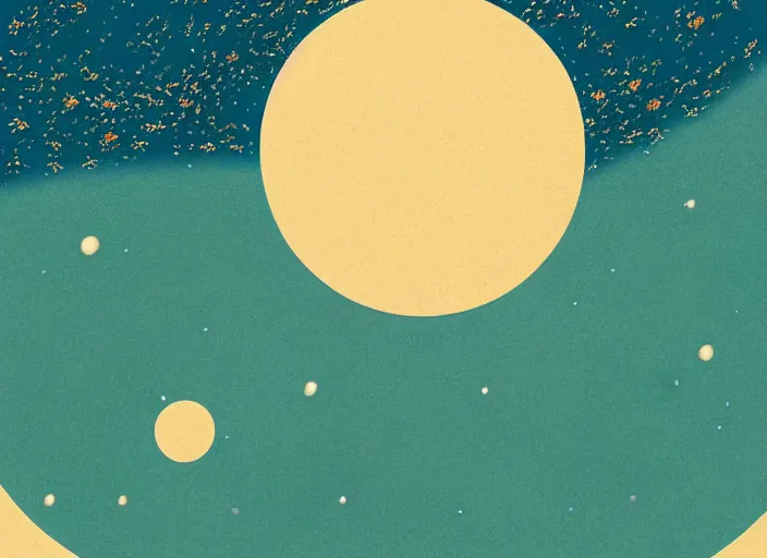 Image similar to a minimalistic ukiyo - e galaxy, artstation, 4 k