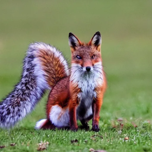 Prompt: half fox half squirrel