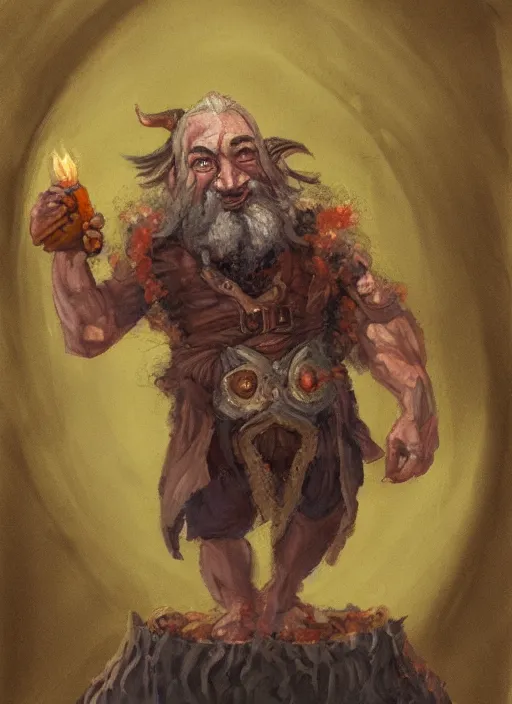 Image similar to A detailed painting of a fantasy dwarf, plain background, neo-rococo expressionist style