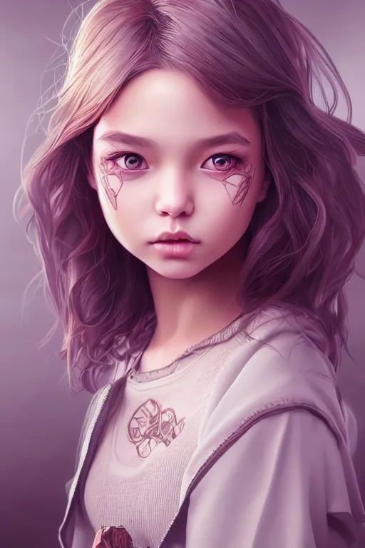 Image similar to very cute girl portrait, highly detailed eyes, intricate details, by artgerm, tooth wu, dan mumford, beeple, wlop, unreal engine 5 rendering