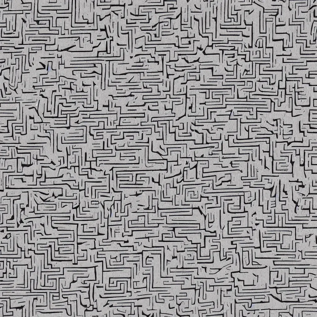 Image similar to wimmelbilder maze made of pencil on college ruled paper on a school desk surrounded by school items, direct top down view