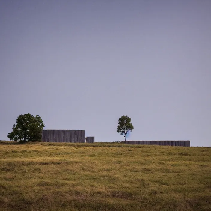 Prompt: a building in a landscape, dire