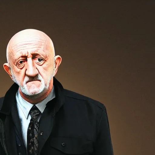 Image similar to Mike Ehrmantraut in the style of the simpsons