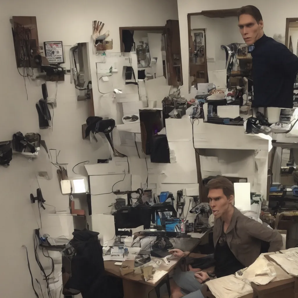 Prompt: jerma in the backrooms