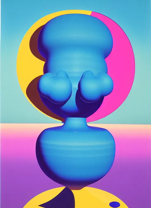 Image similar to pottery by shusei nagaoka, kaws, david rudnick, airbrush on canvas, pastell colours, cell shaded!!!, 8 k