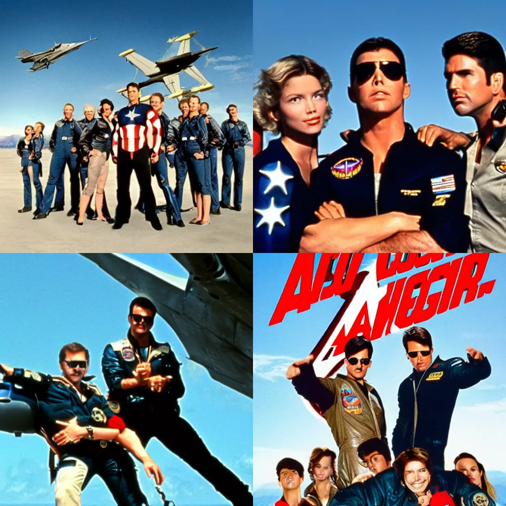 Prompt: top gun with the avengers