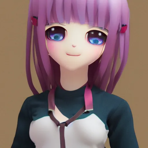 Prompt: cute fumo plush of a girl who has had it up to here, vray