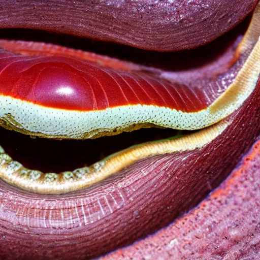 Image similar to macro shot of lamprey eel mouth