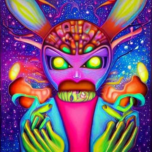 Image similar to a hyper realistic painting of an alien disco, by jeremiah ketner, highly detailed, vivid color,