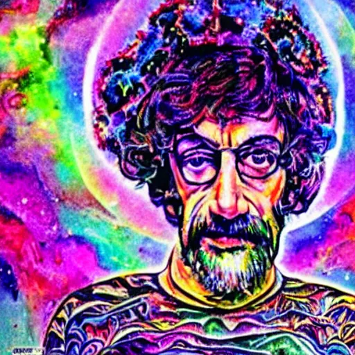 Image similar to terence mckenna, psychedelic, nde, cosmos