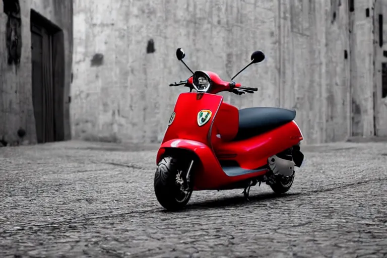 Image similar to a scooter designed and produced by ferrari