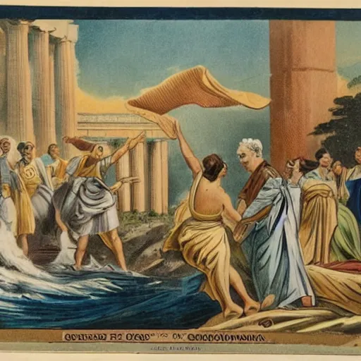 Prompt: Propaganda for Greece from the 1800's.