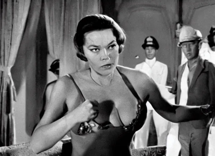 Prompt: scene from dr no ( 1 9 6 2 )