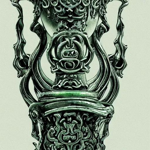 Image similar to ultra detailed hyper realistic deep focus smooth artstation wlop intricate highly detailed award winning jade engraved runed chaos greatsword