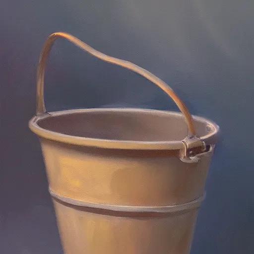 Image similar to a bucket with water, oil painting, ultradetailed, artstation, ultradetailed, digital painting, ultradetailed