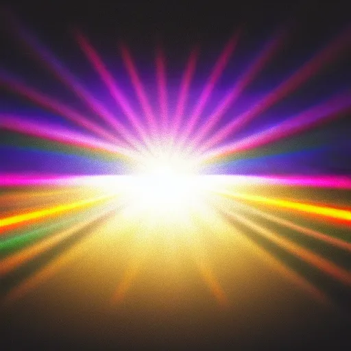 Prompt: a translucent ethereal point of light, rainbow spectrum, lens flare, black background, vfx, 3 5 mm, vhs