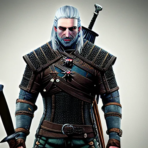 Image similar to a witcher with cloth armor and sword