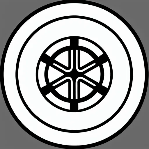 Image similar to vector symbol for a fictional guild, iconic, clean, white background, artstation, symbolic, full colour