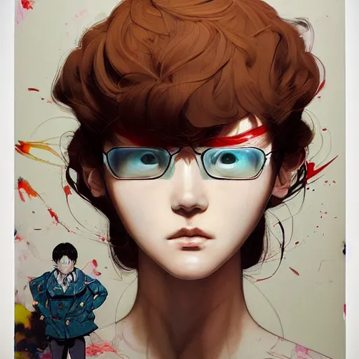 Image similar to prompt : fashion tv character portrait soft light painted by james jean and katsuhiro otomo and erik jones, inspired by akira anime, smooth face feature, intricate oil painting, high detail illustration, sharp high detail, manga and anime 1 9 9 9