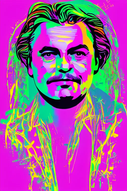 Image similar to minimalist boho style art of a colorful viktor orban, illustration, vector art